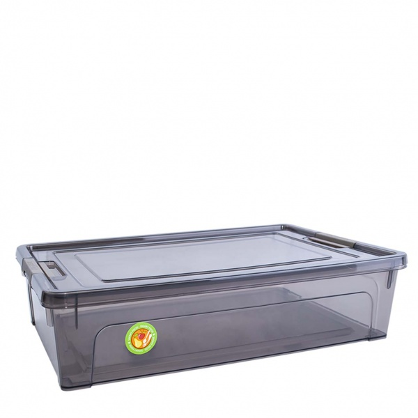 Контейнер для зберігання Алеана 123082 Smart Box 3,8л коричневий прозорий 75x320x245 мм (40531981)